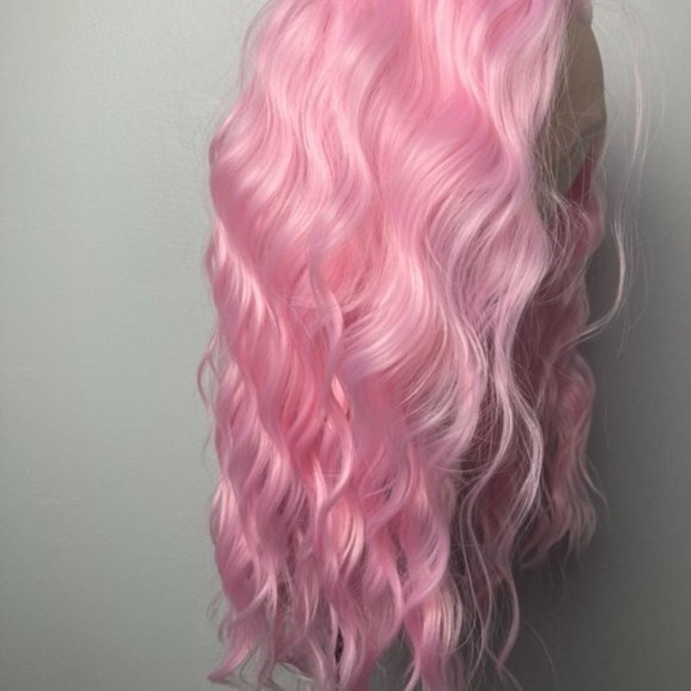 Light Pink Wig Lace Front Wig - Picture 2 of 9
